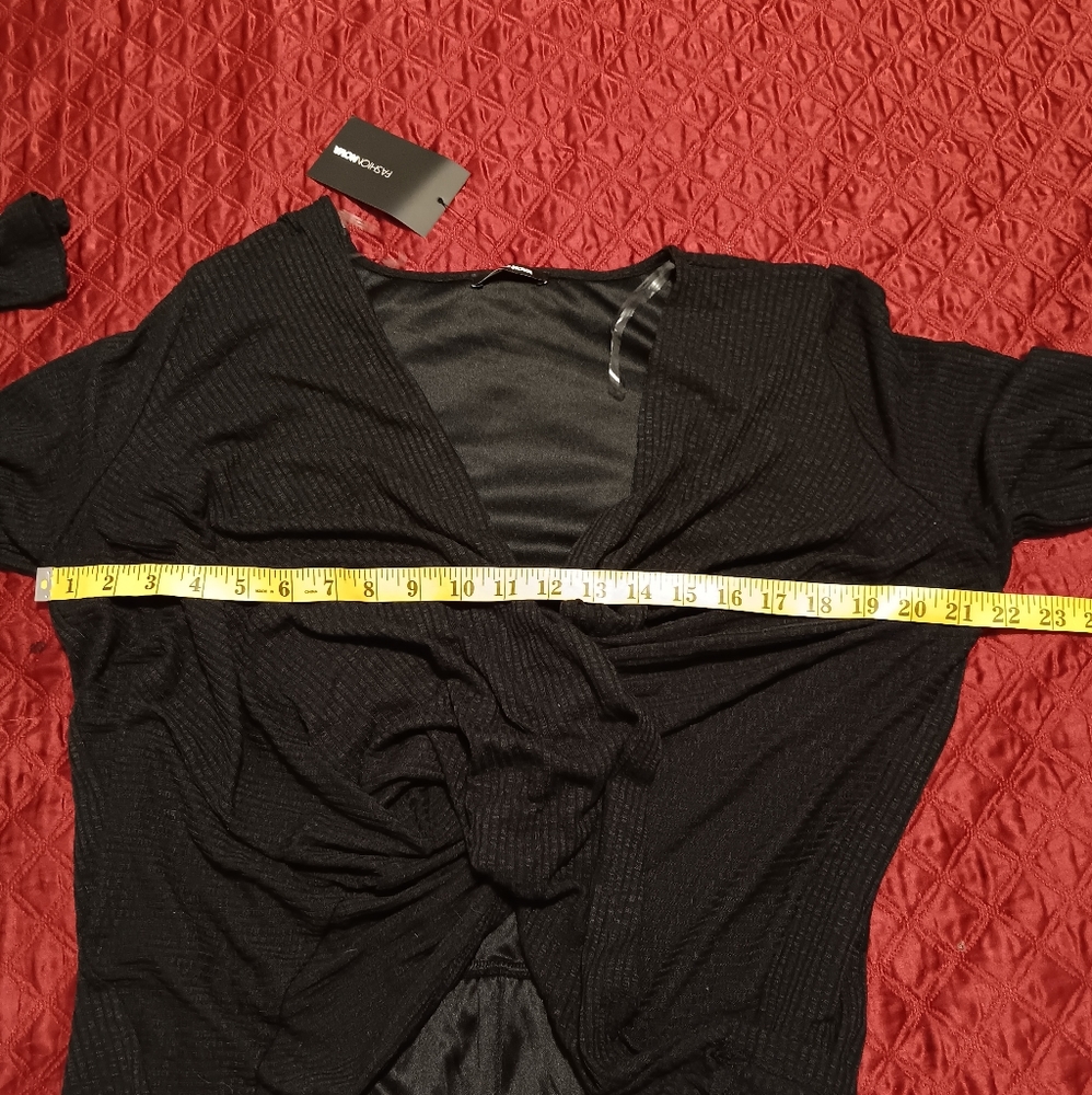 Fashion Nova Annabelle Twist Front Romper Black SzXL Sexy Party Beach - Picture 8 of 12